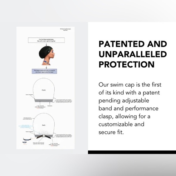 Hairbrella Satin-Lined Waterproof, Adjustable Swim Cap - Picture 14 of 16